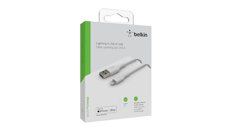 Belkin BOOST CHARGE Lightning to USB-A Cable 2m - White