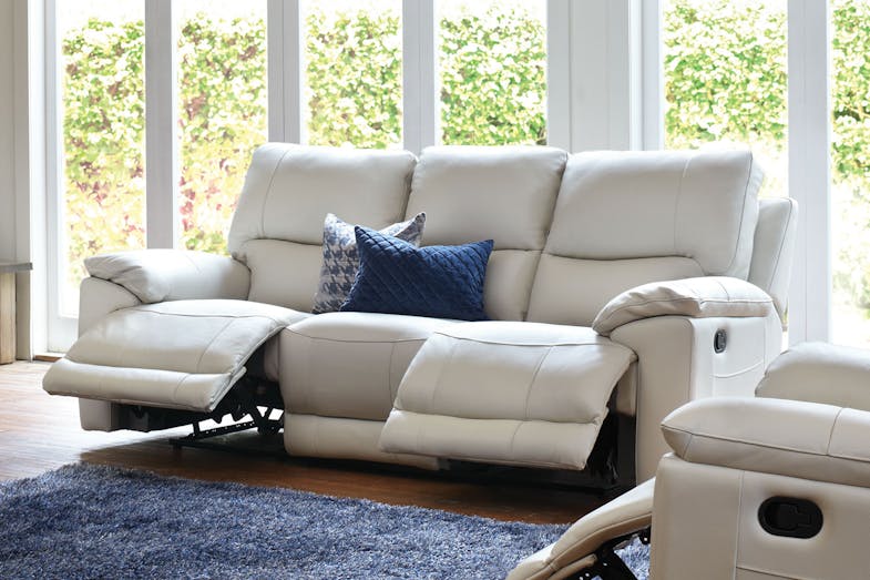 Featherstone 3 Seater Leather Recliner Sofa