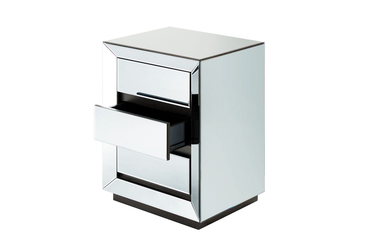 Luma Smoked Mirrored Bedside Table Harvey Norman New Zealand