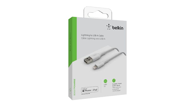 Belkin Boost Up Charge Lightning to USB-A Cable 1m - White