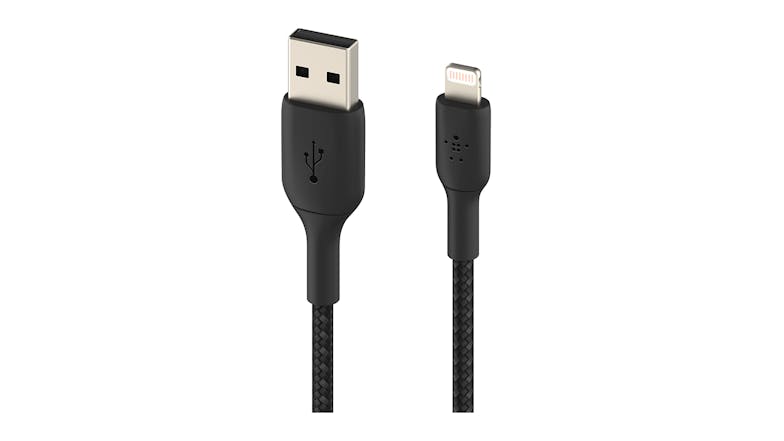 Belkin Boost Up Charge Lightning to USB-A Braided Cable 15cm - Black