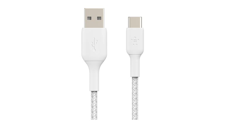 Belkin Boost Up Charge USB-A to USB-C Braided Cable 2m - White