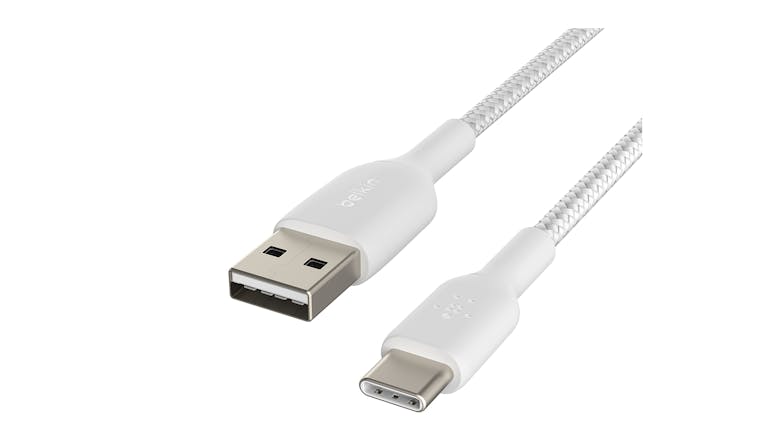 Belkin Boost Up Charge USB-A to USB-C Braided Cable 2m - White