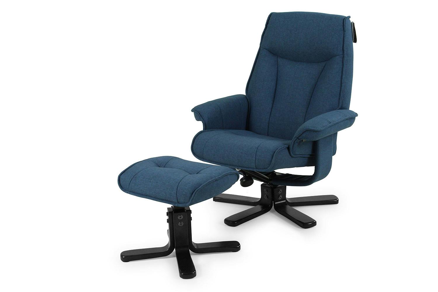 locarno fabric recliner chair and footstooldebonaire furniture marine