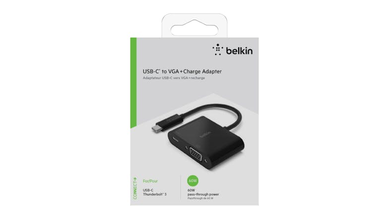 Belkin USB-C to VGA + Charge Adapter - Black