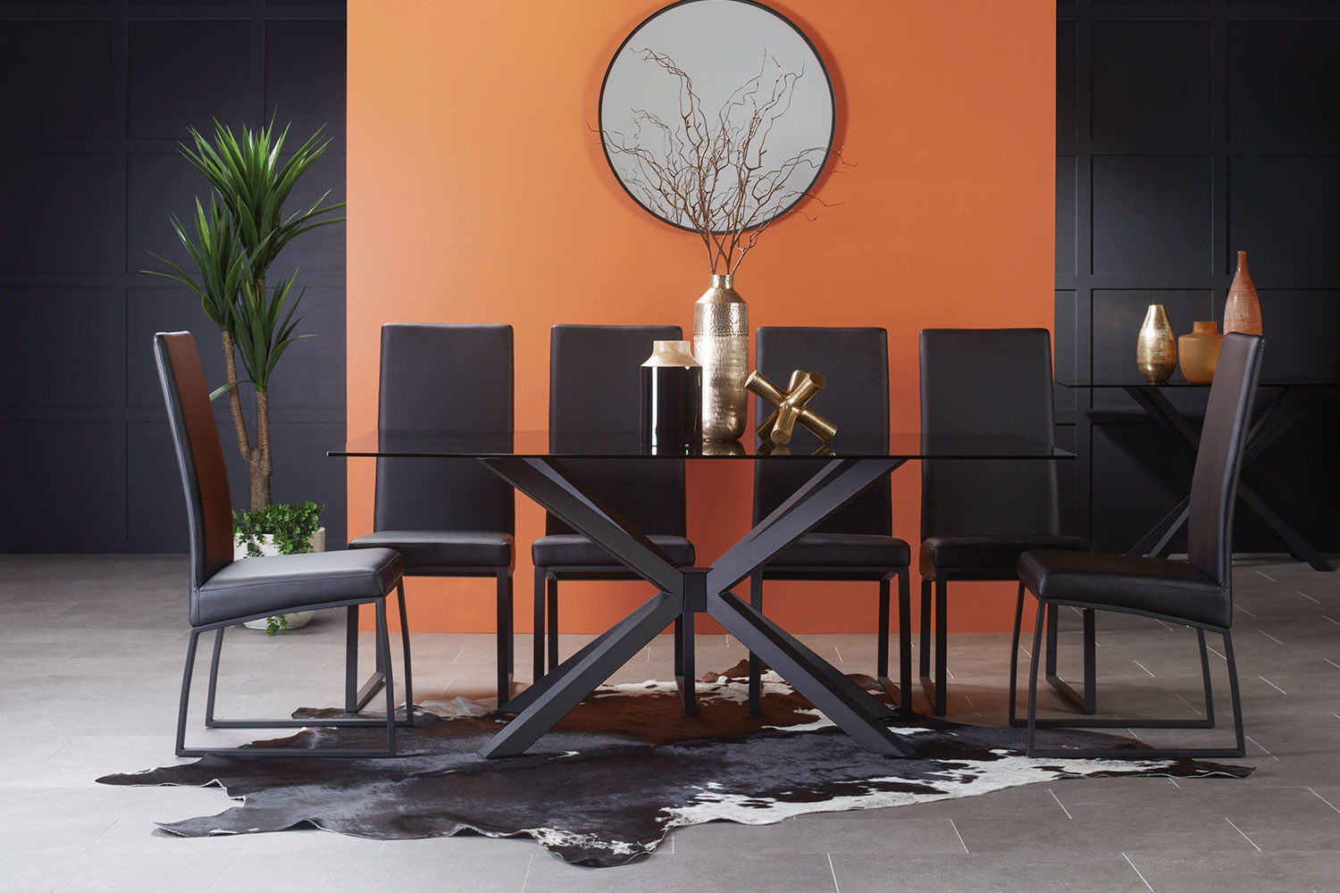 Harvey norman glass best sale dining table and chairs