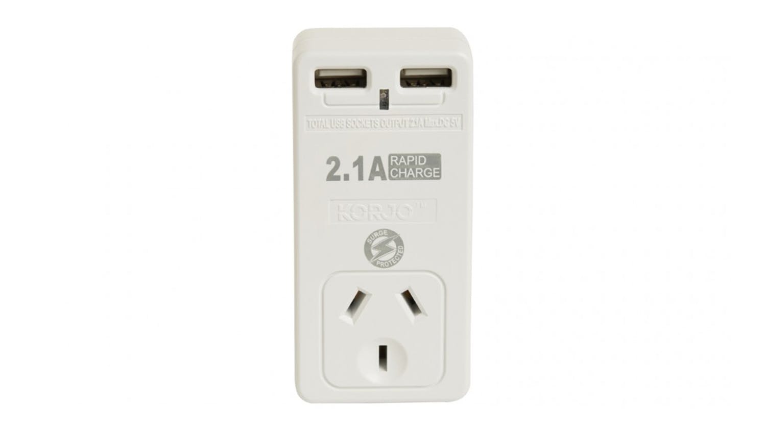 Korjo 2x USB + Power Adapter for AUS/NZ