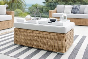 Summer Outdoor Ottoman with Trays