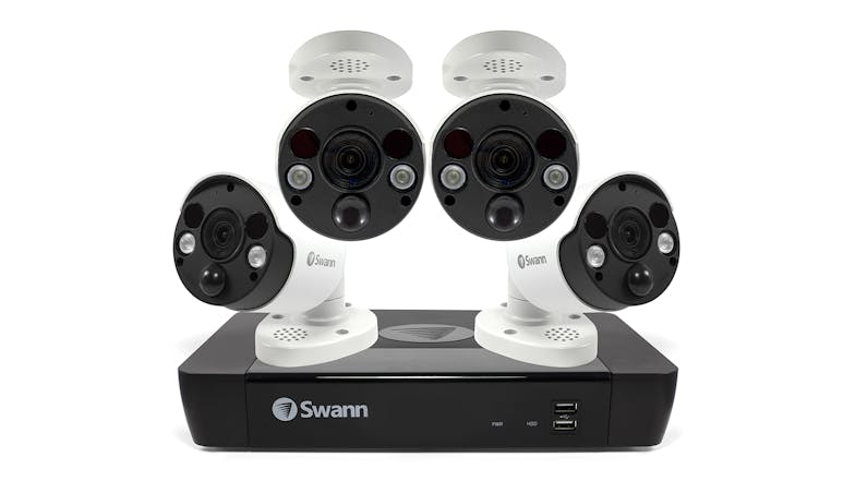 Harveynorman  Swann NVR8-8580 8 Channel 2TB NVR System with 4 x 4K 8MP  Indoor/Outdoor Wired Security Camera - PriceGrabber