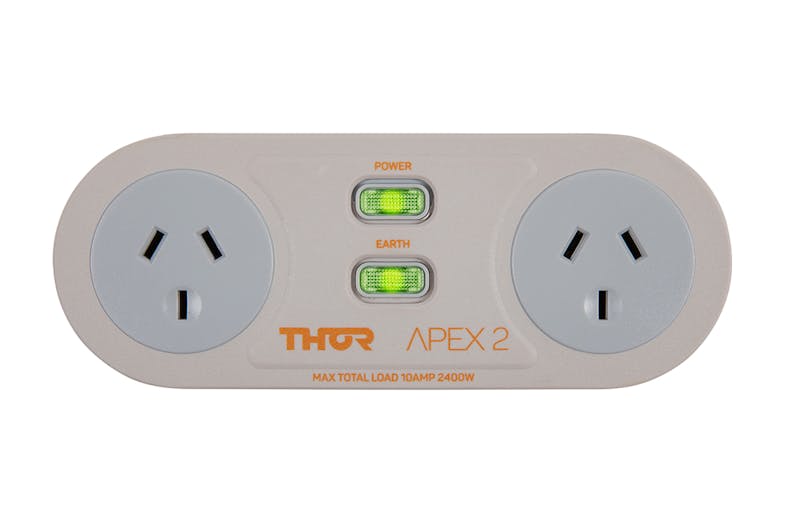 Thor APEX 2 Wall Mountable Power Filter & Surge Protector with Fire Proof MOV - 2 Outlets (T2+)