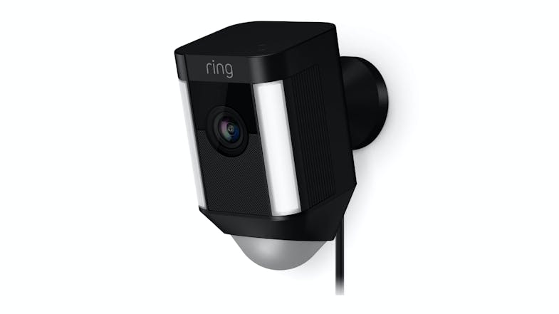 Ring Spotlight Wired Home Security Camera - Black