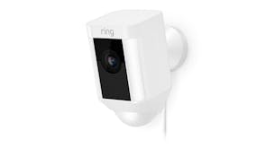 Ring Spotlight Wired Home Security Camera - White