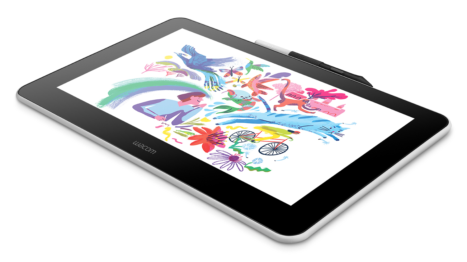 One 13.3" FHD Graphic Tablet with One Pen Black Harvey Norman