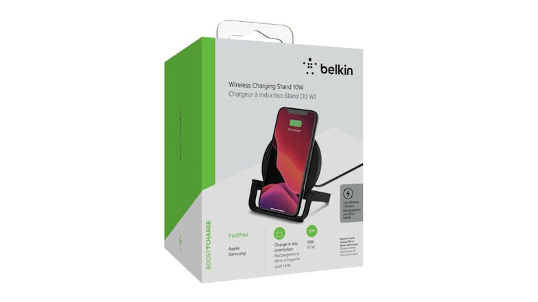 Belkin Boost Up Charge 10W Wireless Charging Stand (AC Adapter Not Included) - Black