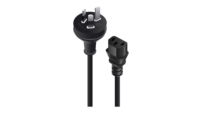 Alogic 3 Pin Mains Plug to IEC C13 Male to Female Cable - 2M