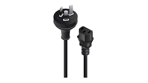 Alogic 3 Pin Mains Plug to IEC C13 Male to Female Cable - 2M