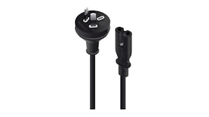 Alogic 2 Pin Mains Plug to IEC C13 Male to Female Cable - 2M