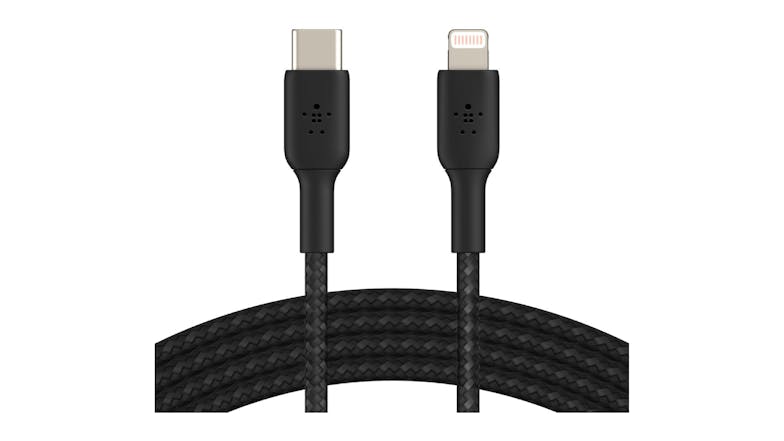 Belkin Boost Up Charge USB-C to Lightning Braided Cable 2m - Black