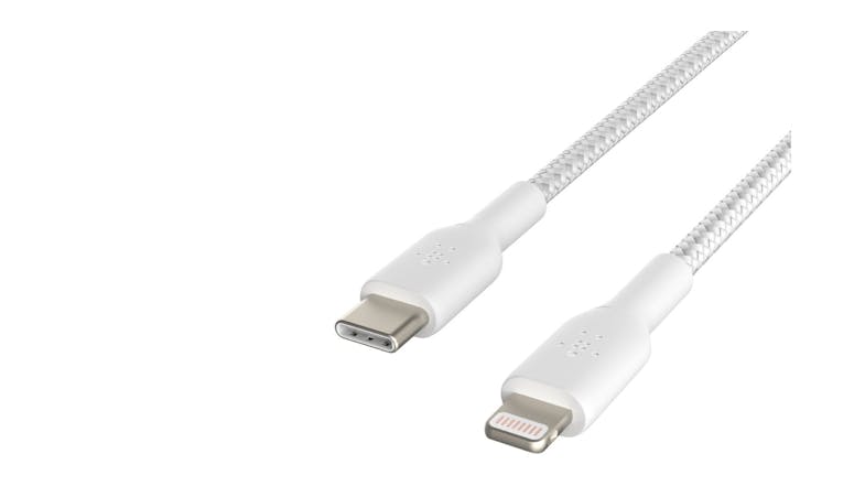Belkin Boost Up Charge USB-C to Lightning Braided Cable 1m - White