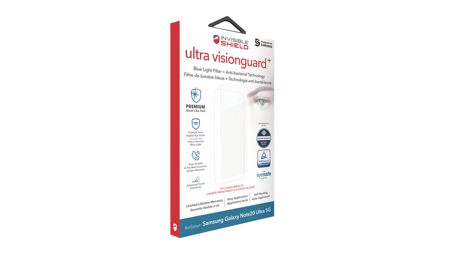 InvisibleShield Ultra VisionGuard+ Screen Protector for Samsung Galaxy Note20 Ultra