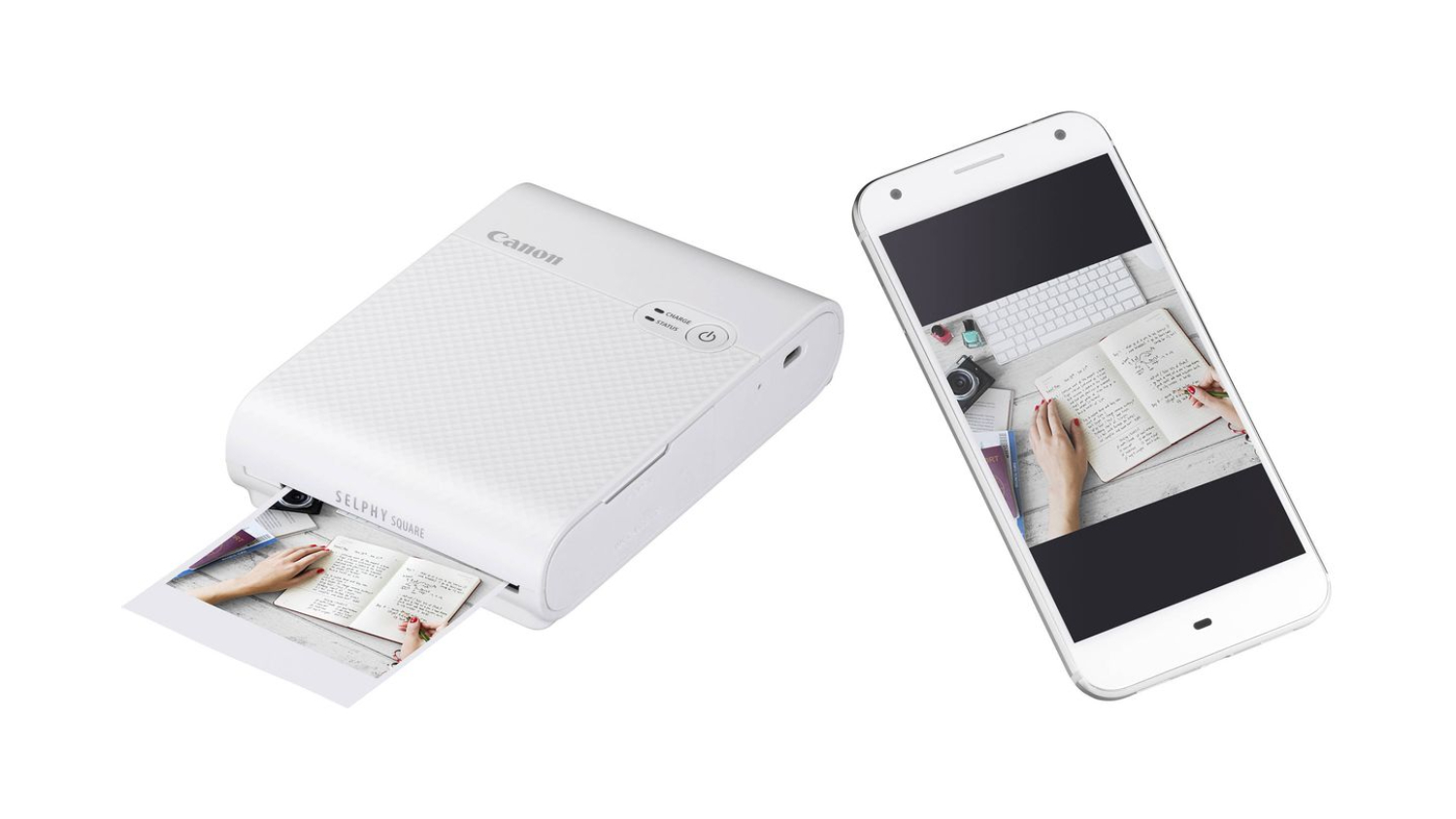 Canon SELPHY Square QX10 72mm x 85mm Compact Photo Printer White