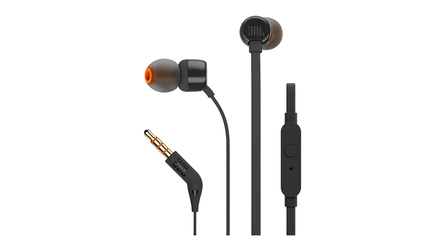 JBL TUNE 110 Wired InEar Headphones Black Harvey Norman New Zealand