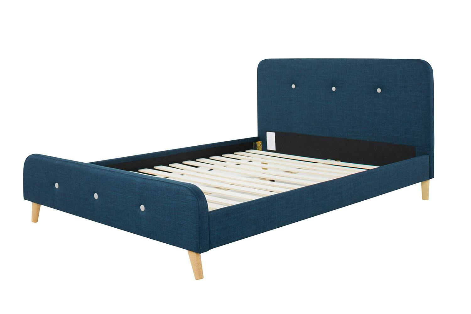 Calypso Queen Bed Frame by Nero Furniture - Navy Blue