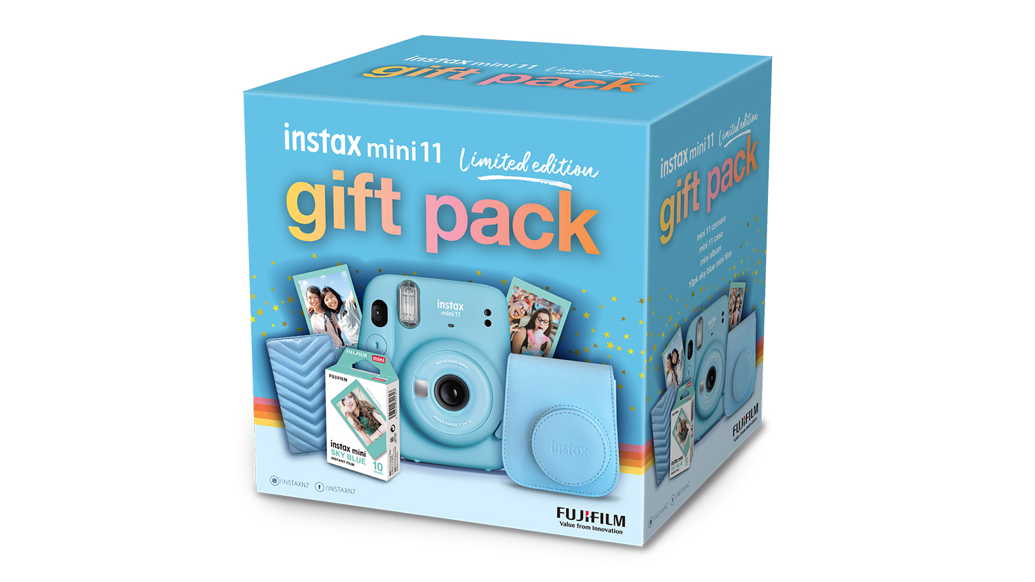 Instax Mini 11 Sky Blue Gift Pack Harvey Norman New Zealand