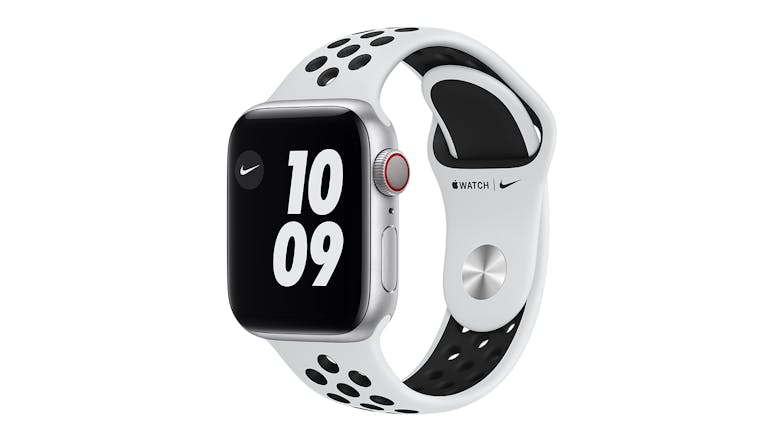 Apple Watch Nike Series 6 (GPS+Cellular) 40mm Silver Aluminium Case with Pure Platinum/Black Nike Sport Band