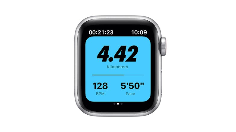 Apple Watch Nike SE (GPS+Cellular) 44mm Silver Aluminium Case with Pure Platinum/Black Nike Sport Band