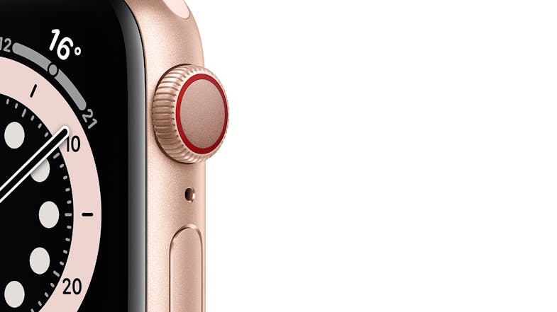 Apple Watch Series 6 (GPS) 44mm Gold Aluminium Case with Pink Sand Sport Band | Harvey Norman
