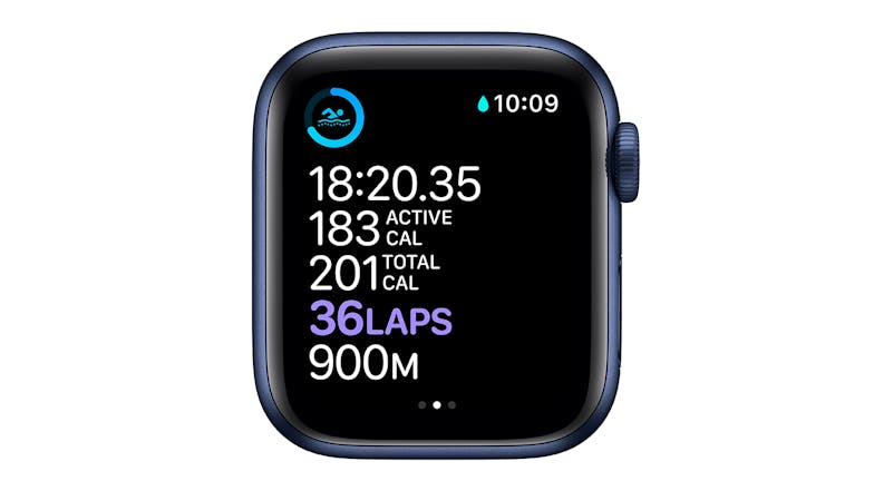 Apple Watch Series 6 (GPS) 44mm Blue Aluminium Case with Deep Navy Sport Band