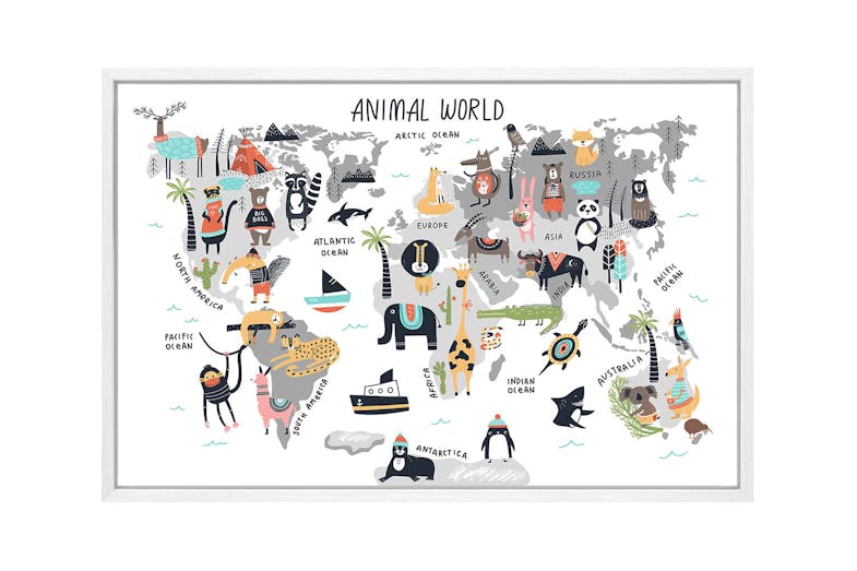 Animal World Canvas Wall Art by Start With Art