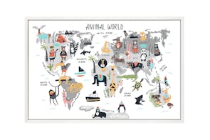 Animal World Canvas Wall Art by Start With Art