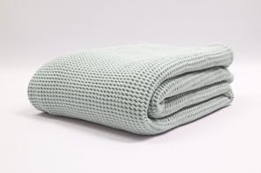 New Bliss Stonewashed Blanket by Baksana - Duck Egg