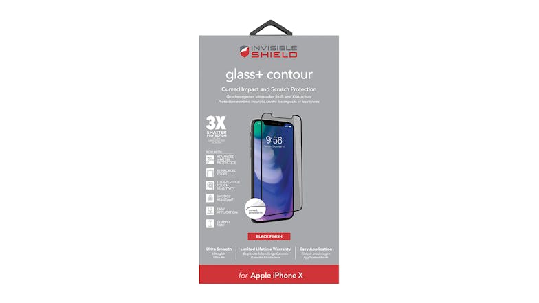 Zagg InvisibleShield Glass+ Contour Screen Protector for iPhone X