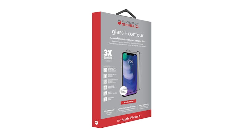 Zagg InvisibleShield Glass+ Contour Screen Protector for iPhone X