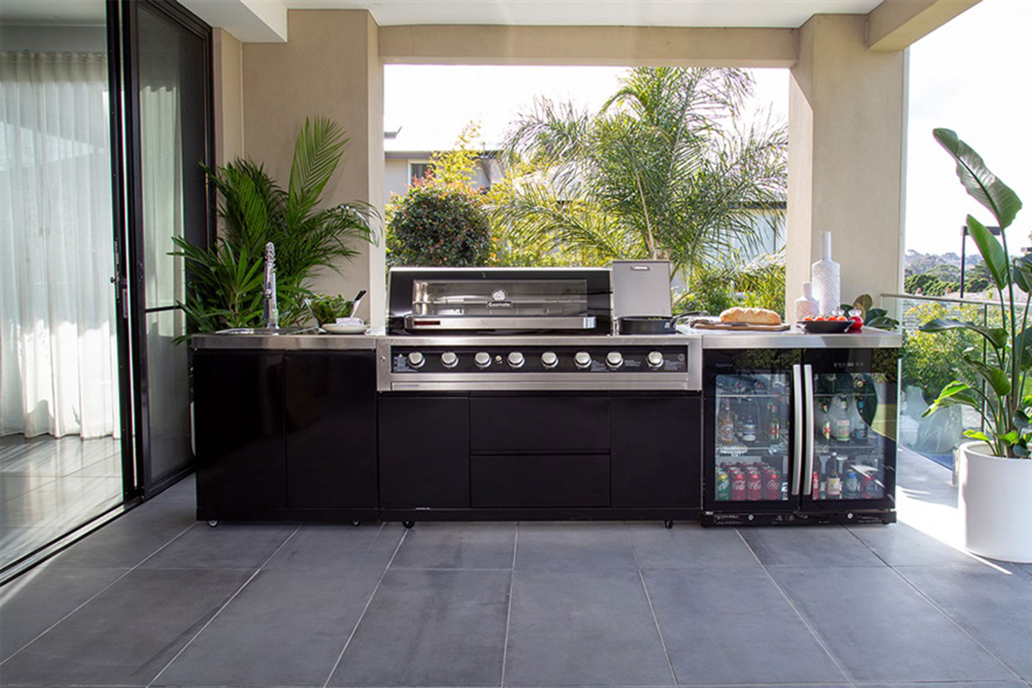 Galaxy Black 6 Burner BBQ Harvey Norman New Zealand