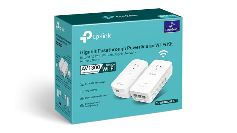 TP-Link TL-WPA8631P AV1300 Gigabit Passthrough Powerline AC Wi-Fi Kit