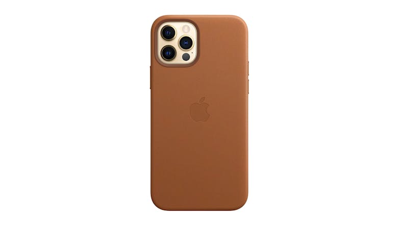 Apple Leather Case with MagSafe for iPhone 12/12 Pro - Saddle Brown