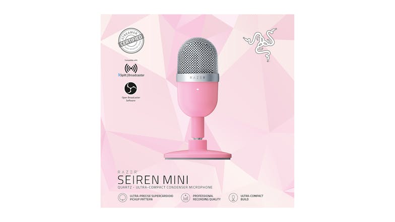 Razer Seiren Mini Ultra-compact Microphone - Quartz