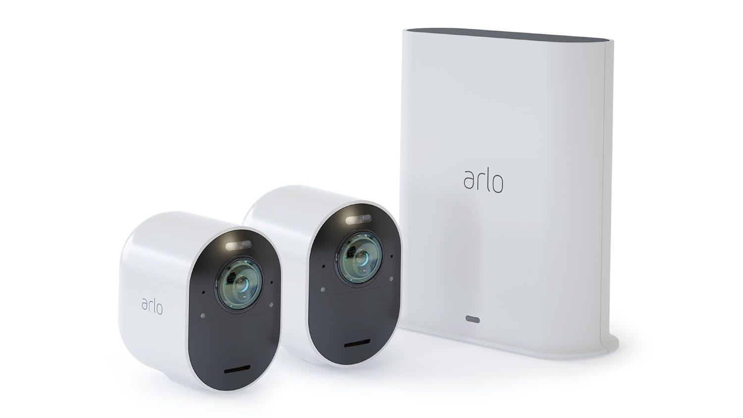 Arlo Ultra 2 4K Outdoor Wire-Free Security Camera with Spotlight & SmartHub - 2 Pack | Harvey Norman New