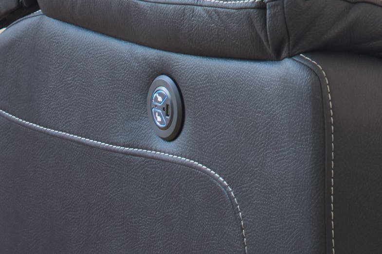 Gaucho Leather Recliner Button Close Up