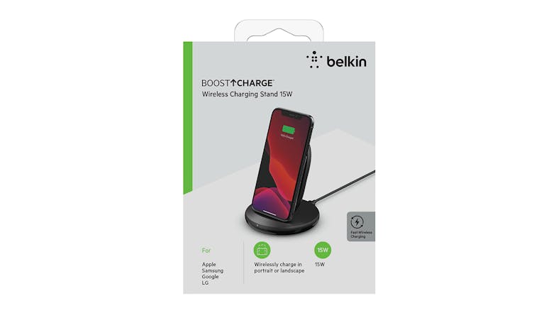 Belkin BoostUp Charge 15W  Wireless Charging Stand + 24W Wall Charger