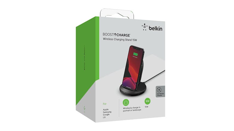 Belkin BoostUp Charge 15W  Wireless Charging Stand + 24W Wall Charger