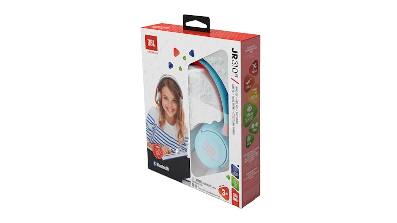 JBL JR310BT Kids Wireless On-Ear Headphones - Blue