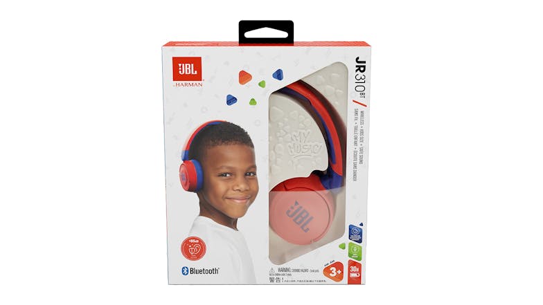 JBL JR310BT Kids Wireless On-Ear Headphones - Red