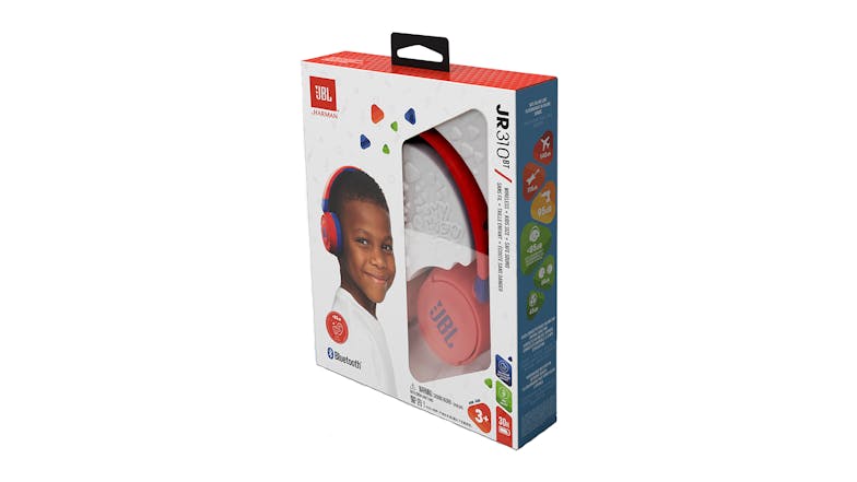 JBL JR310BT Kids Wireless On-Ear Headphones - Red