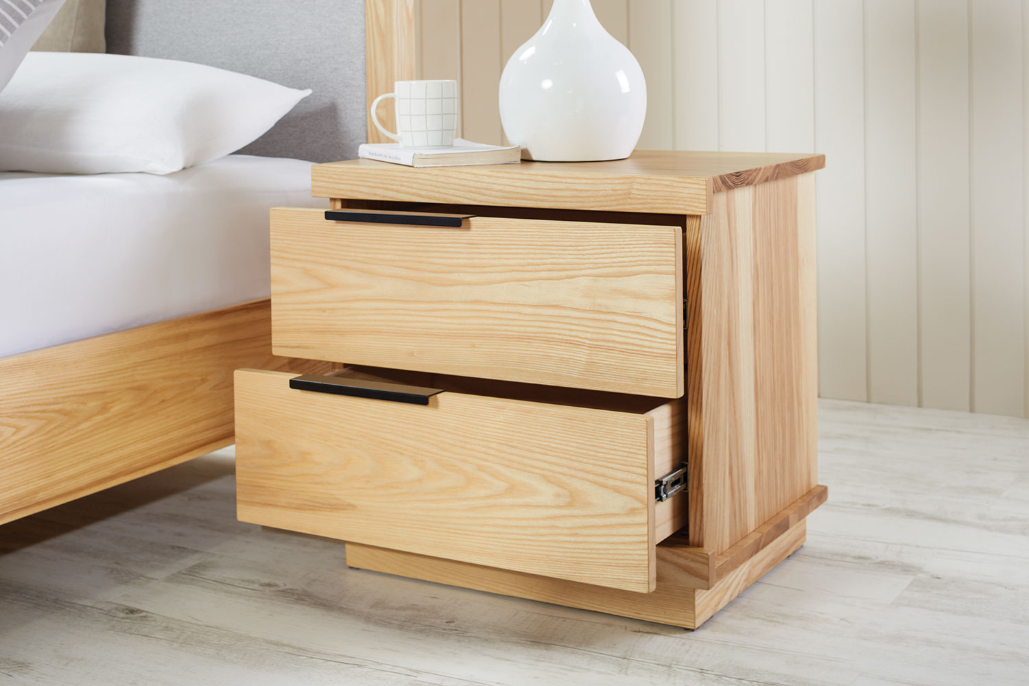 McKenzie 2 Drawer Bedside Table | Harvey Norman New Zealand