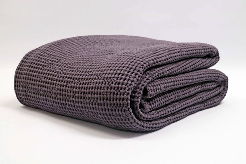 New Bliss Stonewashed Blanket by Baksana - Grape